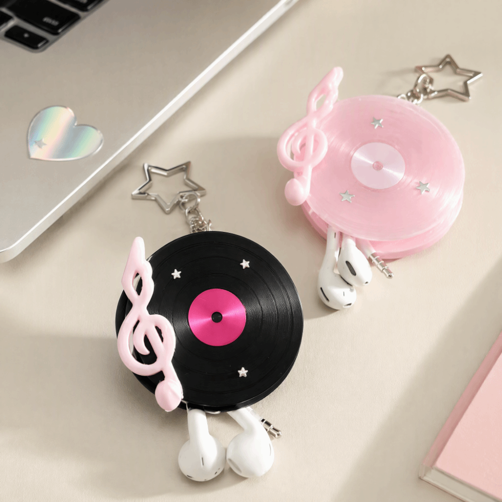 Cable Winder Keychain - Брелок в виде виниловой пластинки в