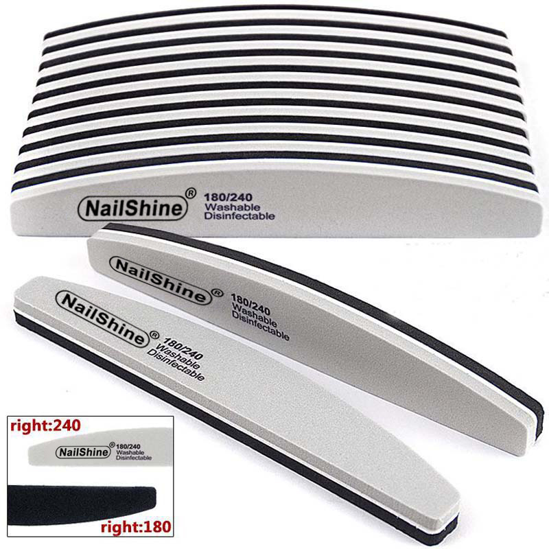 Nail File Titanium - 5 шт., губчатая пилочка для ногтей,